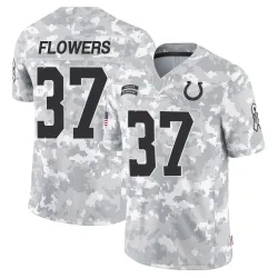 Youth Tre Flowers Indianapolis Colts No.37 Limited 2024 Salute to Service Jersey - Arctic Camo