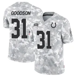Youth Tyler Goodson Indianapolis Colts No.31 Limited 2024 Salute to Service Jersey - Arctic Camo